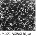 HALSIC-I反应键合的硅渗透剑鞘SISIC SISIC SISIC SISIC与反应键合的SiC基质（灰色）和渗透金属硅（白色）脱脂。